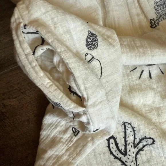 Lucy & Yak Cream Jumpsuit with Black Cactus Print - Picture 15 of 16